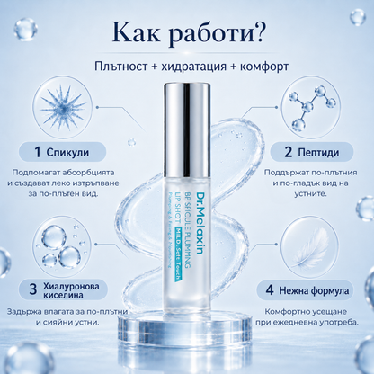 Dr. Melaxin Lip Shot уголемяващ гланц за устни със спикули
